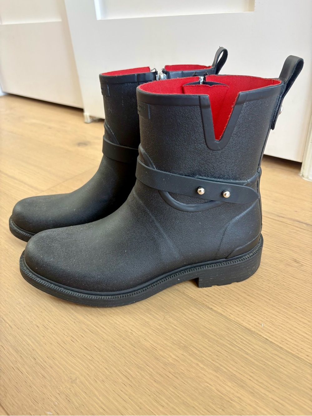 rag & bone Black Moto Rain Boots – Size 39